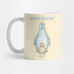 World’s Greatest Dad-cute baby penguin and  daddy penguin. Mug